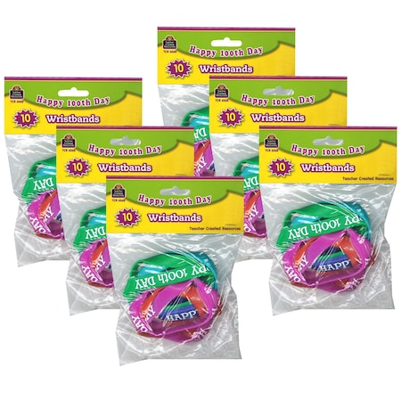 Teacher Created Resources Happy 100th Day Wristband Pack, PK60 TCR6568